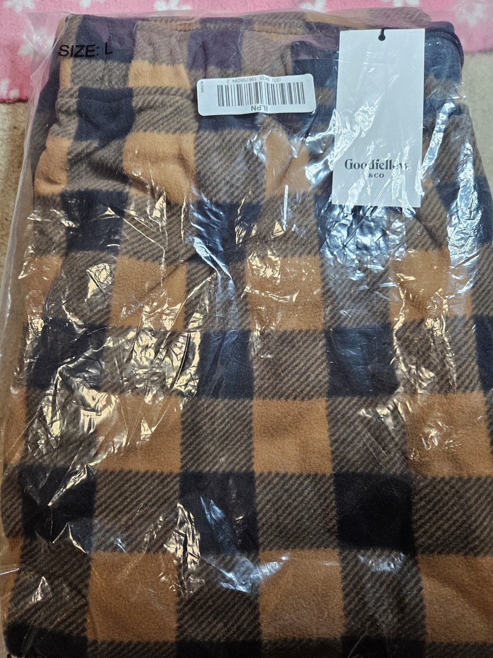 Goodfellow & Co Men’s Buffalo Plaid Button-Down Shirt - Tan/Black